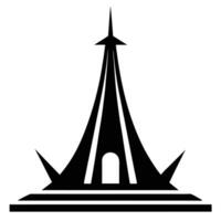 A black and white illustration of a tower vector