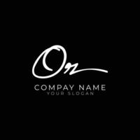 o r initial letter handwriting signature style monogram logo design template vector