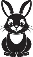 little rabbit on the farm vector