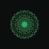 creative modern mandala design with green and blue color vector