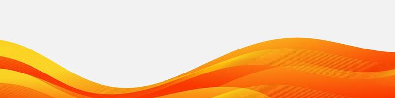Abstract Orange and Yellow Wavy Lines Background vector