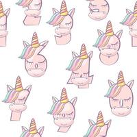 Seamless pattern numbers like unicorns from 0 to 9. Cute Unicorn numbers illustration for birthday party. Calligraphy, lettering, typography for your Education cards, greeting cards or game vector