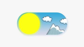 Day And Night Control Switch Loop 2D Animation video