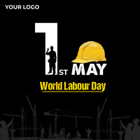 Simple Square Size Labor Day Banner Design Template psd
