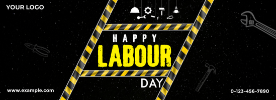 Work in Progress Labor Day Banner Design Template for Social Media psd