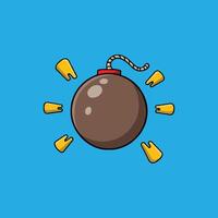 Bomb floating icon vector