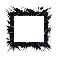 Black torn effect square type frame design. vector