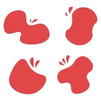 Liquid abstract shapes element set design. vector