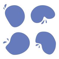 Abstract liquid fluid shapes element set design. illustration vector