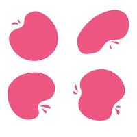 Abstract liquid fluid shapes element set design. illustration vector