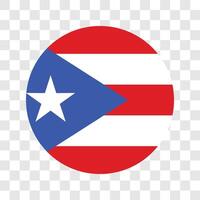 Puerto Rico flag circle shape. illustration vector