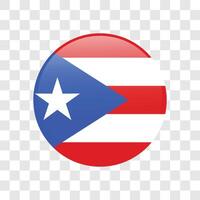 Puerto Rico flag circle shape. illustration vector
