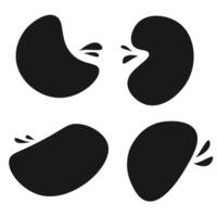 Liquid abstract shapes element set design. vector