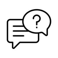 Speech bubble with question mark, symbolizing asking questions and inquiry vector