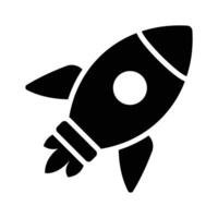 Rocket icon, symbolizing the start or launch of a project vector