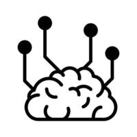 Brain with connections, symbolizing innovative and strategic thinking vector