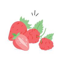 Fresh mix of berries, a sweet and nutritious treat vector