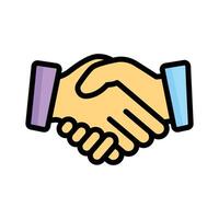 A handshake, symbolizing trust and partnership vector