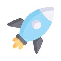 Rocket icon, symbolizing the start or launch of a project vector
