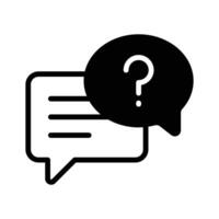 Speech bubble with question mark, symbolizing asking questions and inquiry vector