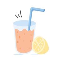 Refreshing lemon soda, a perfect thirst quencher vector