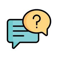 Speech bubble with question mark, symbolizing asking questions and inquiry vector