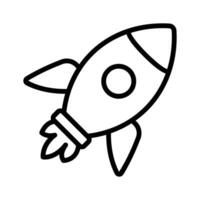 Rocket icon, symbolizing the start or launch of a project vector