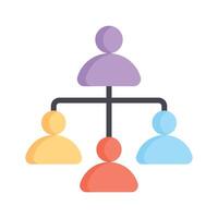A group of people representing organizational hierarchy vector