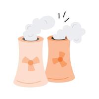 Icon showing nuclear pollution affecting the environment vector