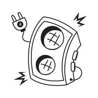 Trendy hand drawn icon of noise pollution in editale design vector