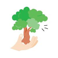 Ready to use hand drawn icon of save tree vector