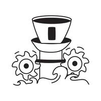Get this amazing icon of hydro turbine in trendy style vector