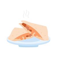 Tasty sandwich with fresh fillings, perfect for lunch vector