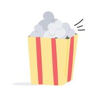 Get this amazing icon of popcorn in modern style vector