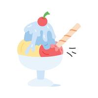 Easy to use icon of ice cream cup in modern style vector