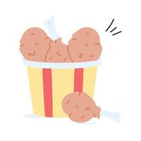 Get this amazing icon of chicken drumstick in trendy style vector
