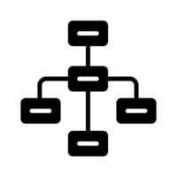Hierarchical chart, representing team roles and organizational structure vector