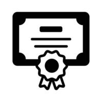 Certificate with a ribbon, symbolizing professional accreditation vector
