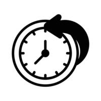 Clock with an arrow, symbolizing time sensitive tasks vector