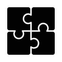 Puzzle pieces fitting together, symbolizing teamwork and collaboration vector