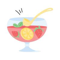 Fruity punch drink, refreshing and perfect for parties vector