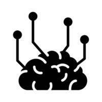 Brain with connections, symbolizing innovative and strategic thinking vector