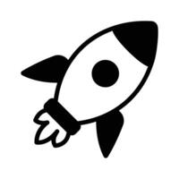 Rocket icon, symbolizing the start or launch of a project vector