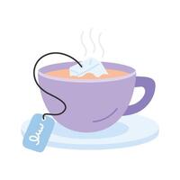 Warm cup of tea, ideal for relaxation and warmth vector