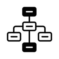 Hierarchical chart, representing team roles and organizational structure vector