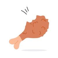 Get this amazing icon of chicken drumstick in trendy style vector