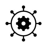 Gears and connections symbolizing automated processes vector
