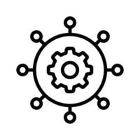 Gears and connections symbolizing automated processes vector