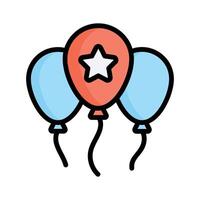 Balloons with a star, symbolizing celebration and team morale vector