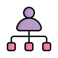 Network of people with connections, symbolizing team networking vector